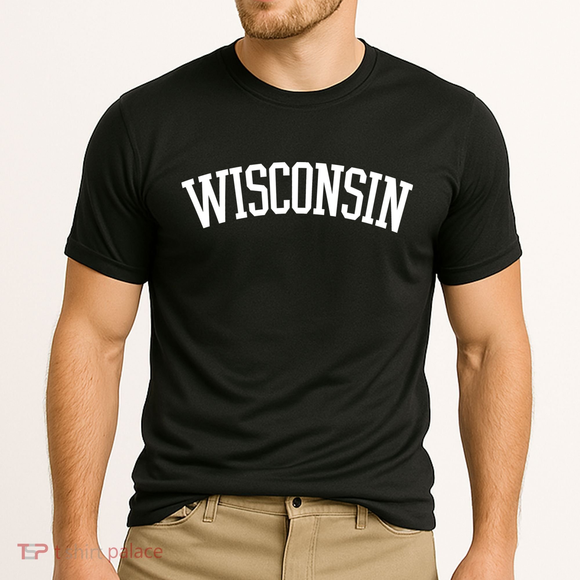 Wisconsin College Sports Fan Logo Cooling Performance Crew T-Shirt