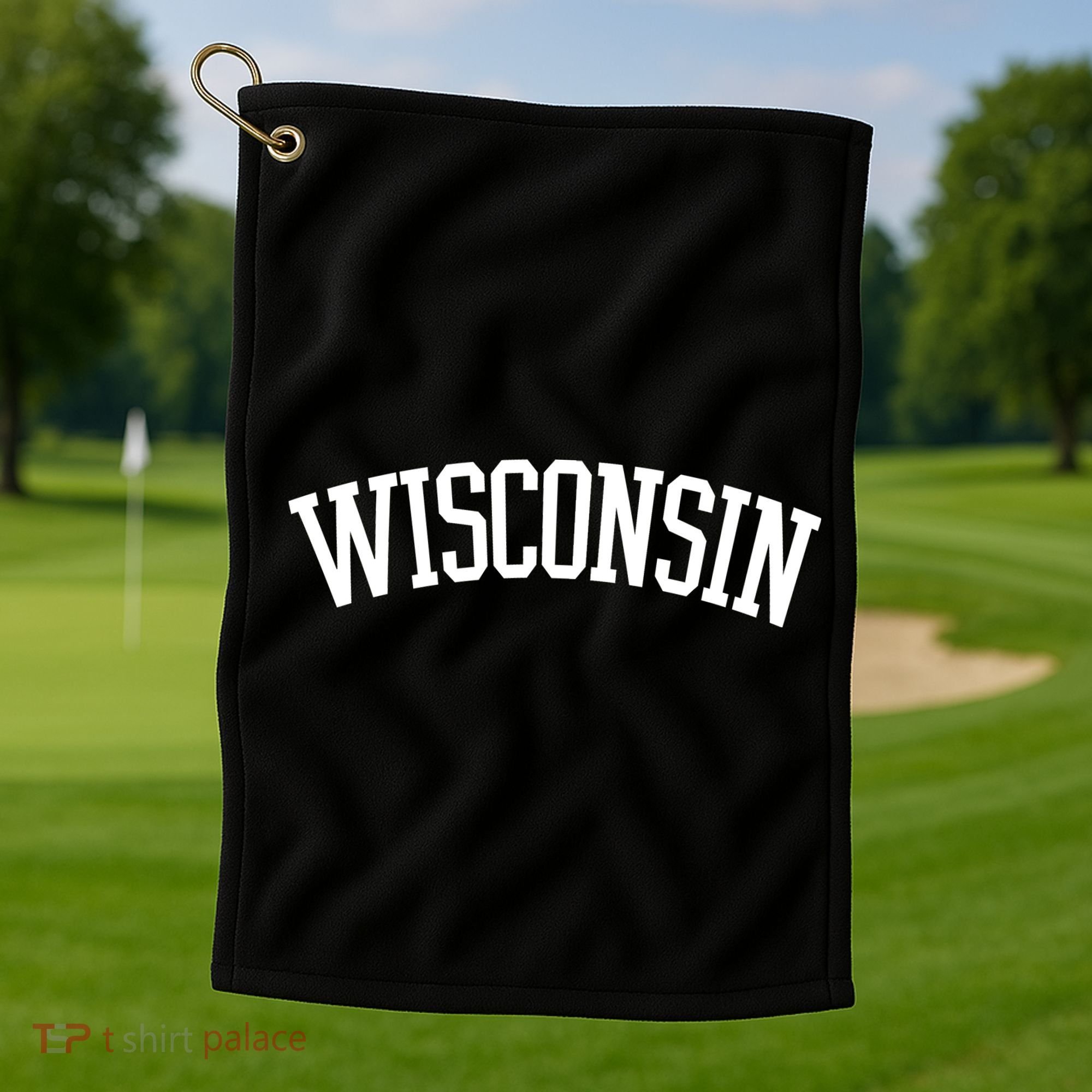 Wisconsin College Sports Fan Logo Golf Towel