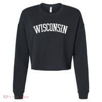 Wisconsin College Sports Fan Logo Cropped Pullover Crew thumb 0