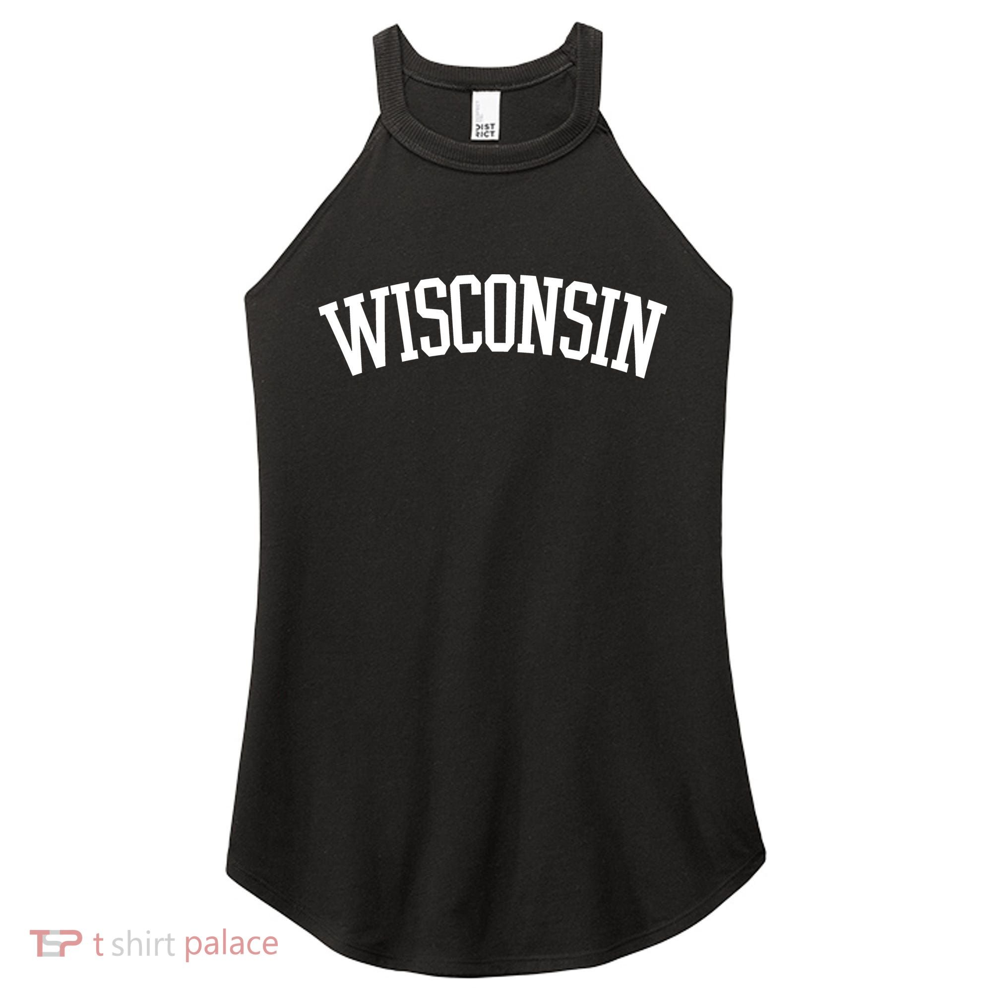 Wisconsin College Sports Fan Logo Women's Perfect Tri Rocker Tank