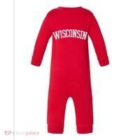 Wisconsin College Sports Fan Logo Infant Fleece One Piece thumb 0