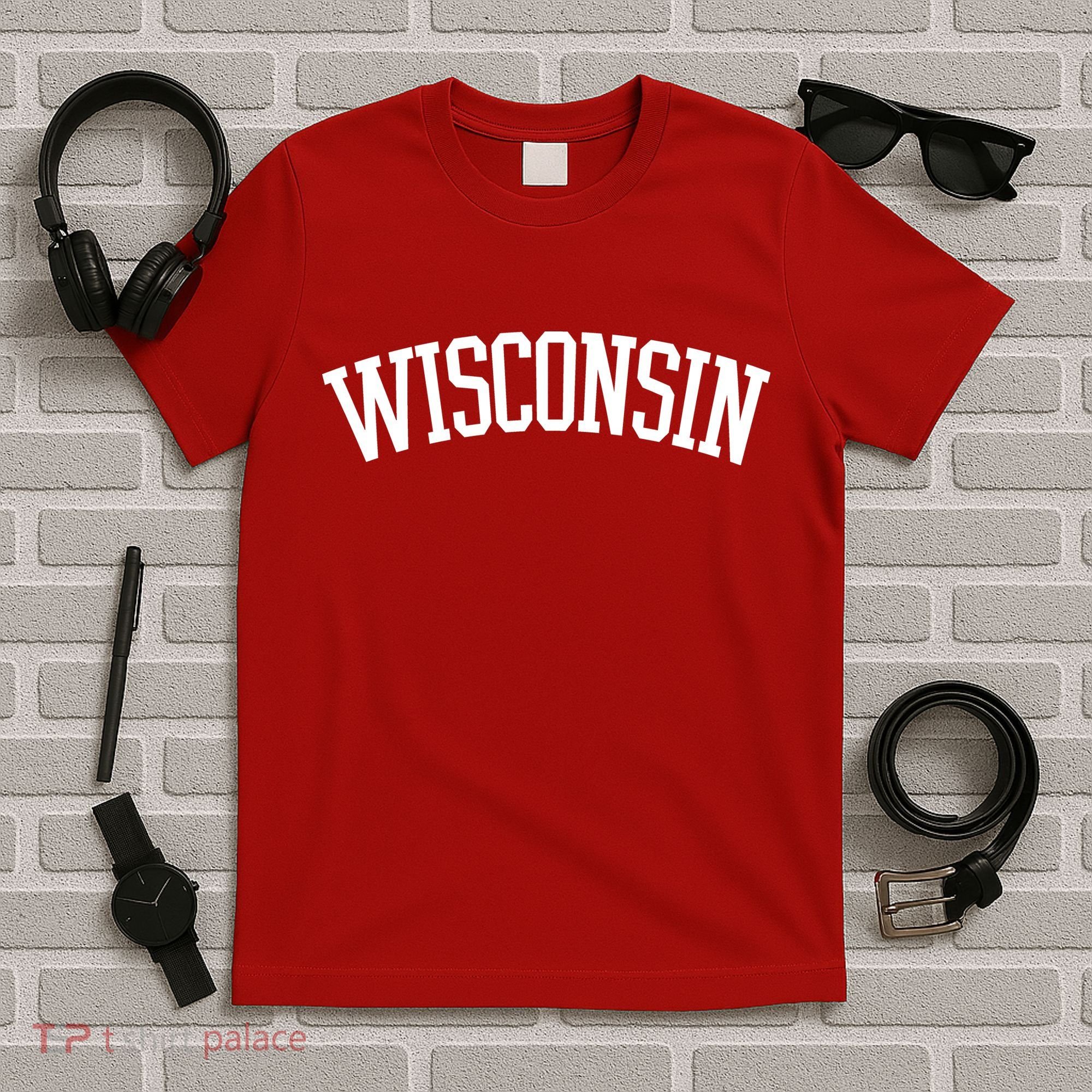 Wisconsin College Sports Fan Logo T-Shirt