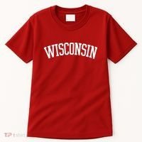 Wisconsin College Sports Fan Logo Tall T-Shirt thumb 0