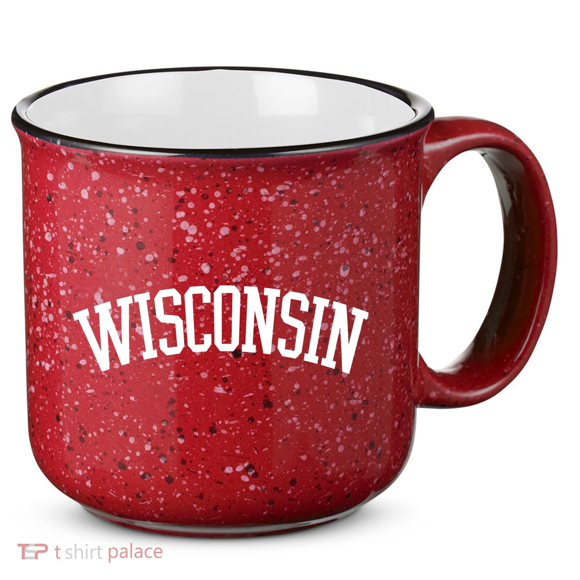 Wisconsin College Sports Fan Logo 15oz Campfire Ceramic Mug