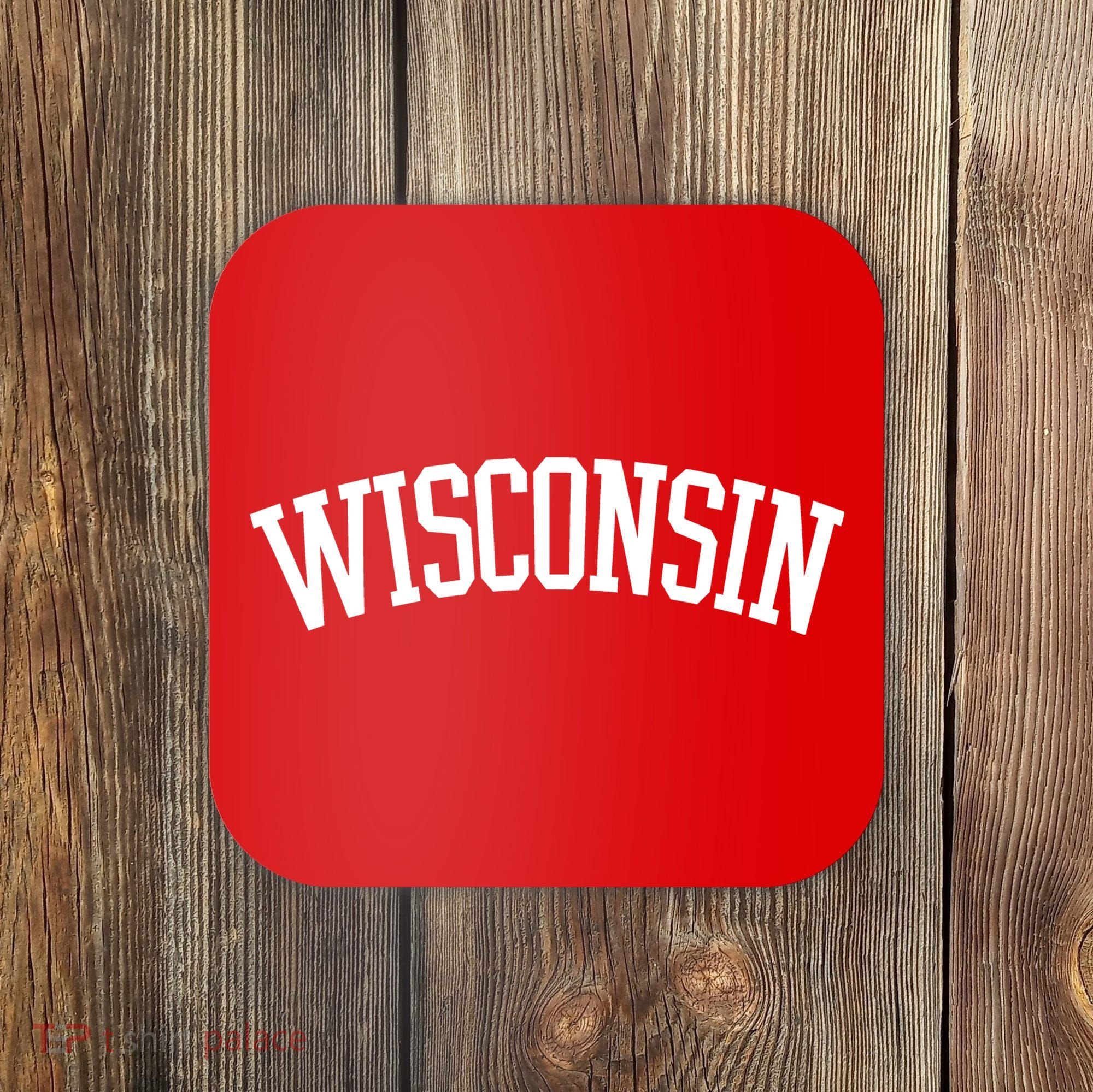 Wisconsin College Sports Fan Logo Coaster
