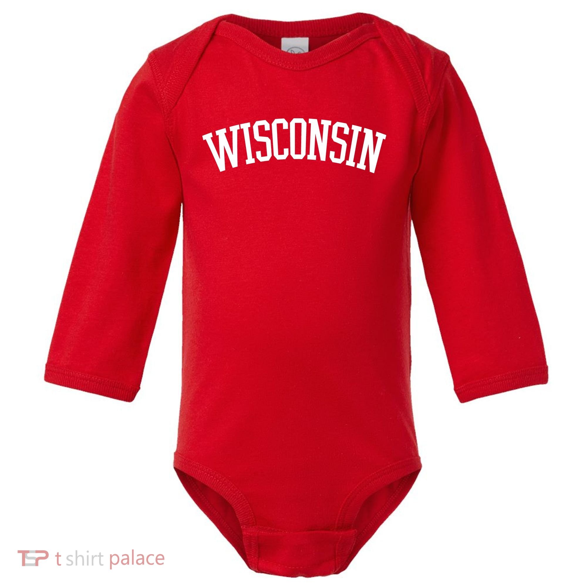 Wisconsin College Sports Fan Logo Baby Long Sleeve Bodysuit