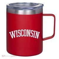 Wisconsin College Sports Fan Logo 12oz Stainless Steel Coffee Mug thumb 0