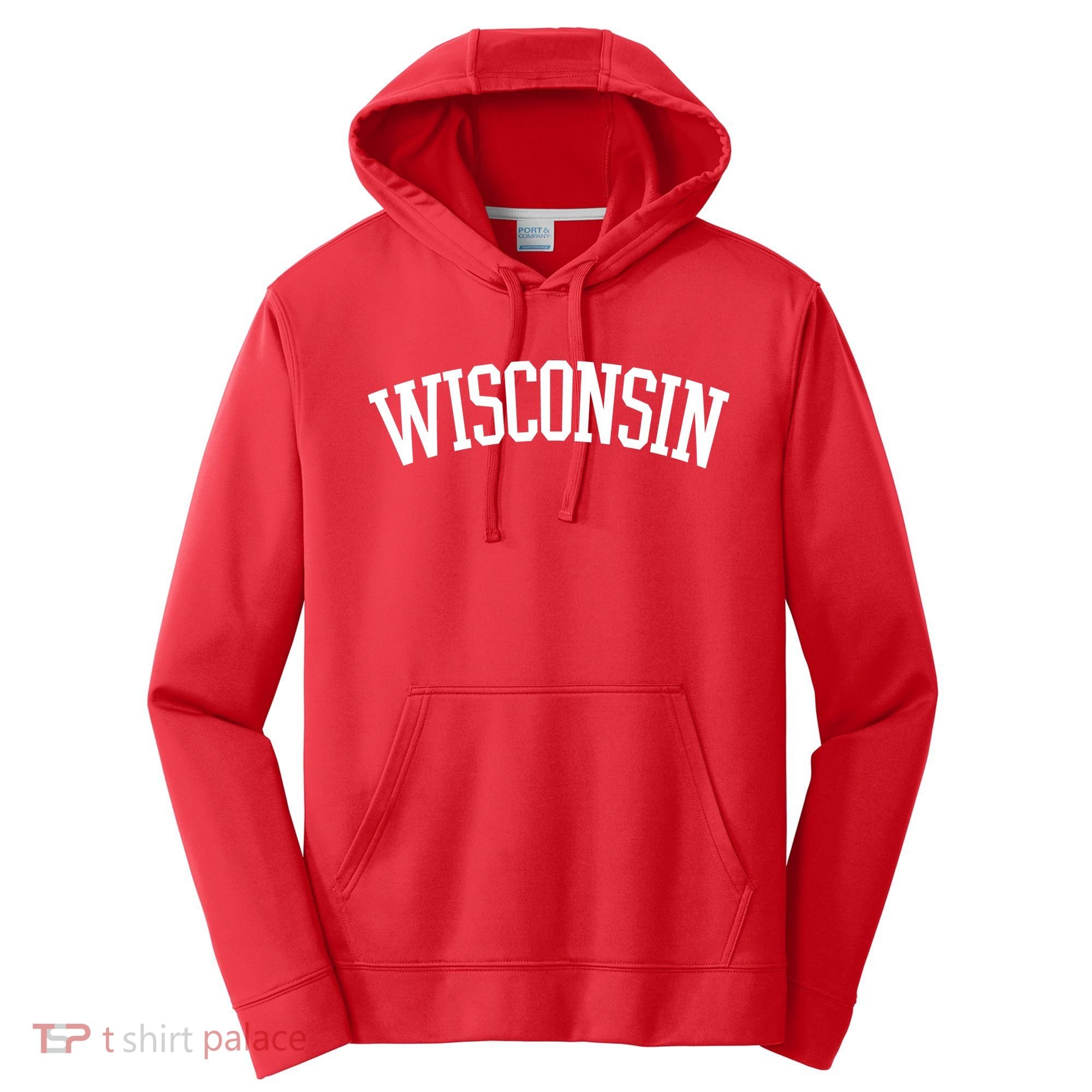 Wisconsin College Sports Fan Logo Performance Fleece Hoodie