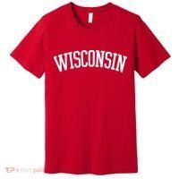 Wisconsin College Sports Fan Logo Premium T-Shirt thumb 0