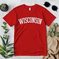 Wisconsin College Sports Fan Logo Premium T-Shirt thumb 2