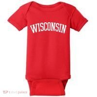 Wisconsin College Sports Fan Logo Baby Bodysuit thumb 0