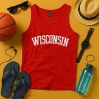 Wisconsin College Sports Fan Logo Tank Top thumb 4