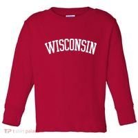 Wisconsin College Sports Fan Logo Toddler Long Sleeve Shirt thumb 0