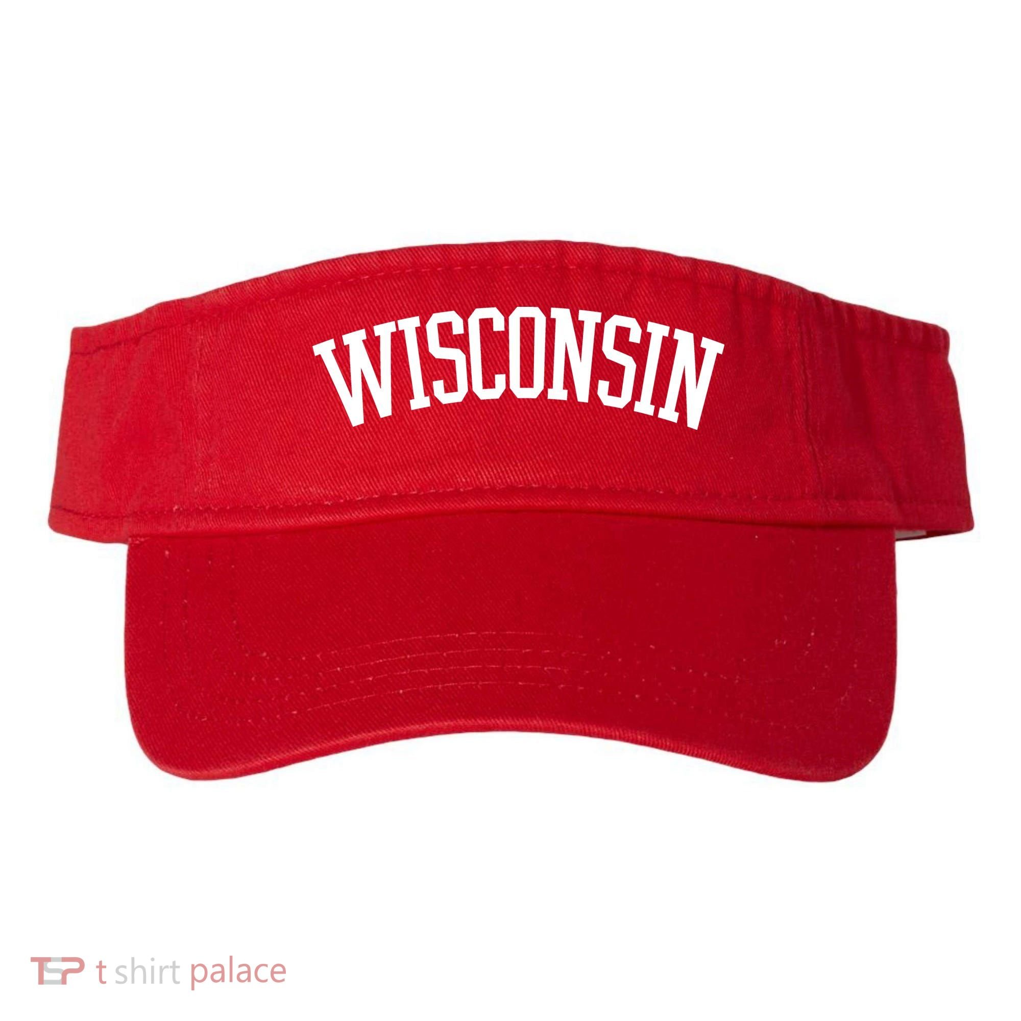 Wisconsin College Sports Fan Logo Visor