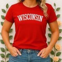 Wisconsin College Sports Fan Logo Women's T-Shirt thumb 2