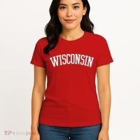 Wisconsin College Sports Fan Logo Women's T-Shirt thumb 4