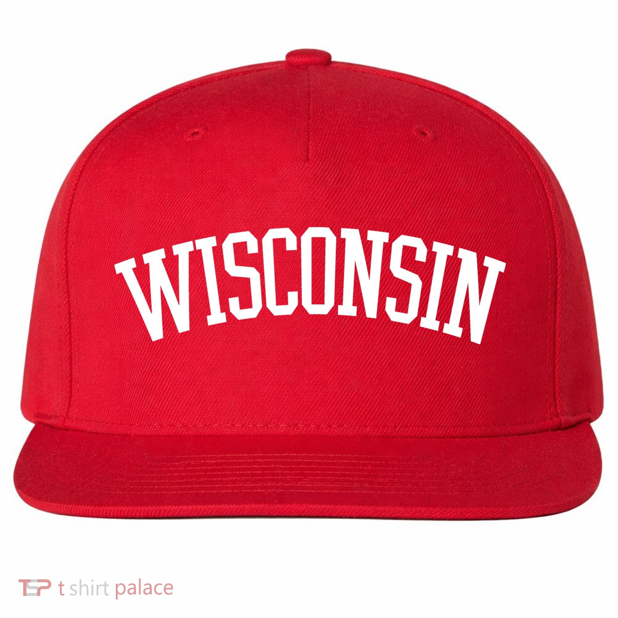 Wisconsin College Sports Fan Logo Wool Snapback Cap