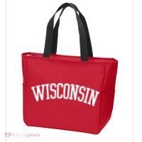 Wisconsin College Sports Fan Logo Tote Bag thumb 3