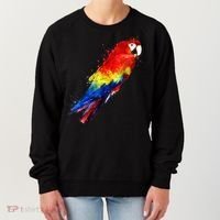 Watercolour Colourful Scarlet Macaw Parrot Bird Painting Women's Sweatshirt thumb 0