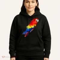 Watercolour Colourful Scarlet Macaw Parrot Bird Painting Hoodie thumb 5