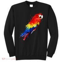 Watercolour Colourful Scarlet Macaw Parrot Bird Painting Sweatshirt thumb 0