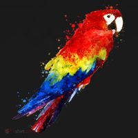Watercolour Colourful Scarlet Macaw Parrot Bird Painting Women's Hoodie thumb 2