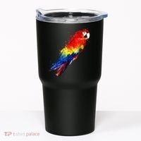 Watercolour Colourful Scarlet Macaw Parrot Bird Painting Tumbler thumb 0