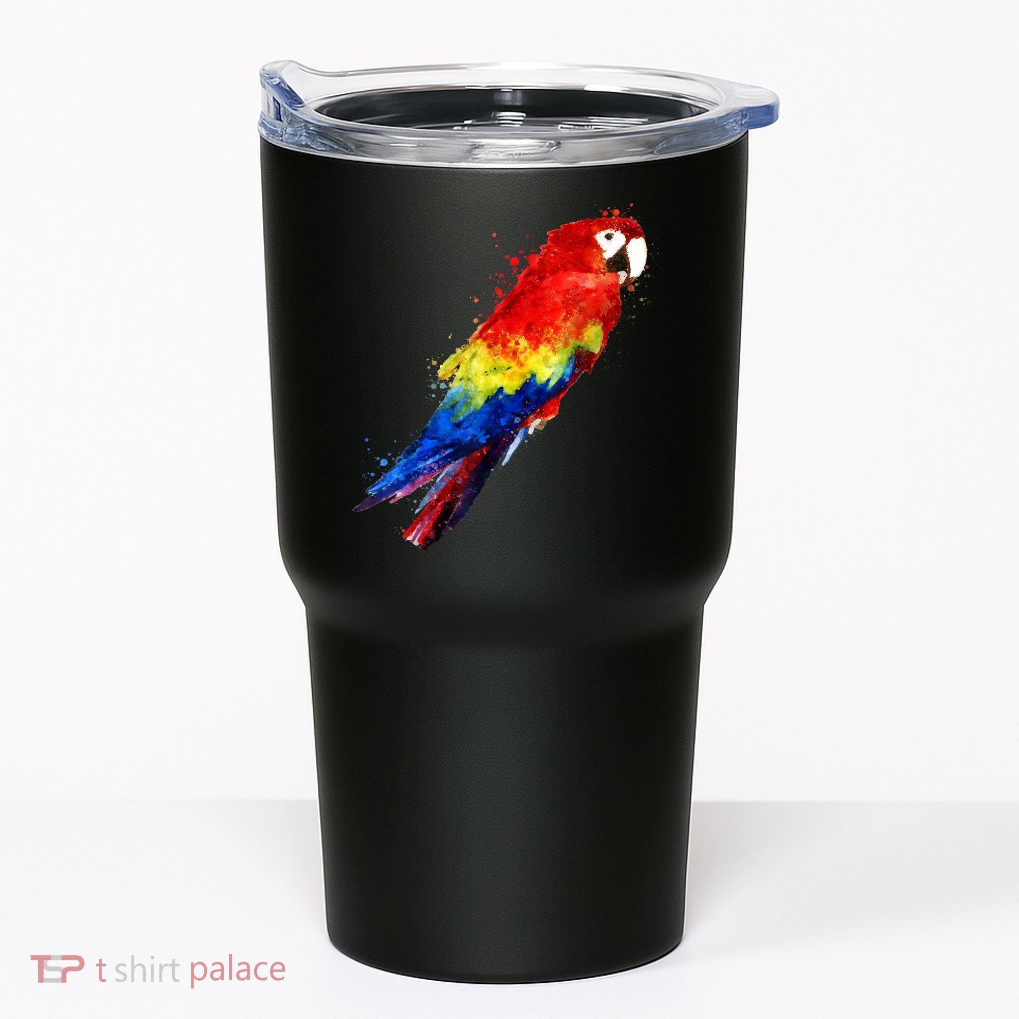 Watercolour Colourful Scarlet Macaw Parrot Bird Painting Tumbler