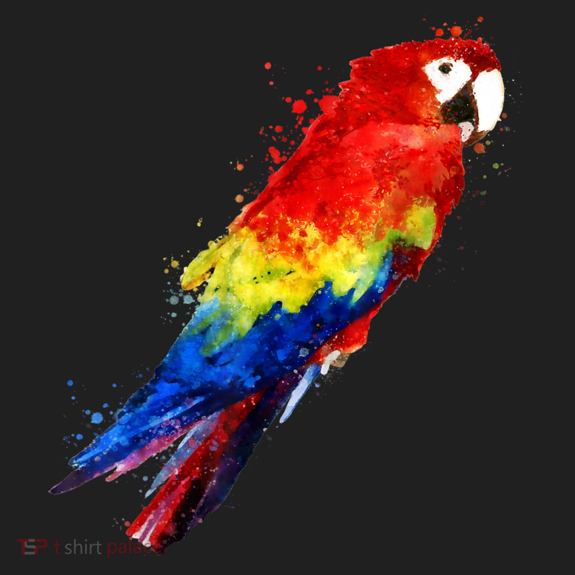 Watercolour Colourful Scarlet Macaw Parrot Bird Painting Tumbler