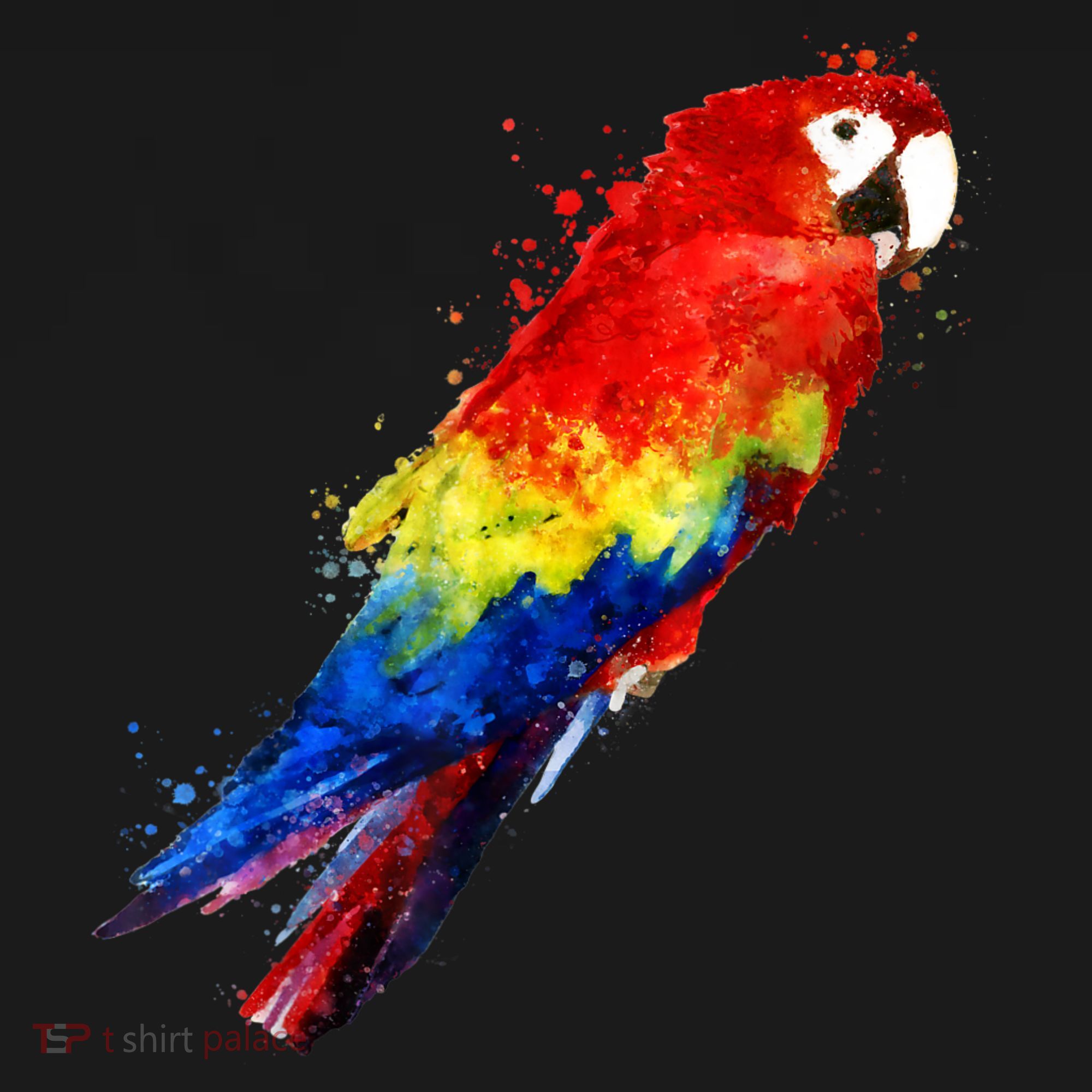 Watercolour Colourful Scarlet Macaw Parrot Bird Painting Women's Tank Top