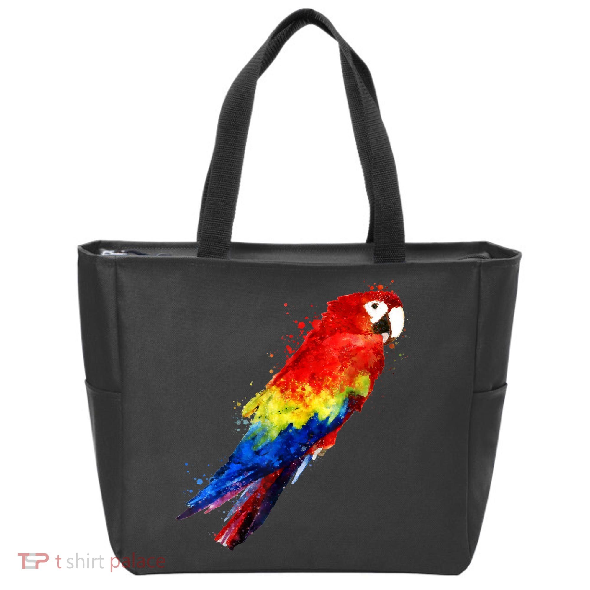 Watercolour Colourful Scarlet Macaw Parrot Bird Painting Tote Bag