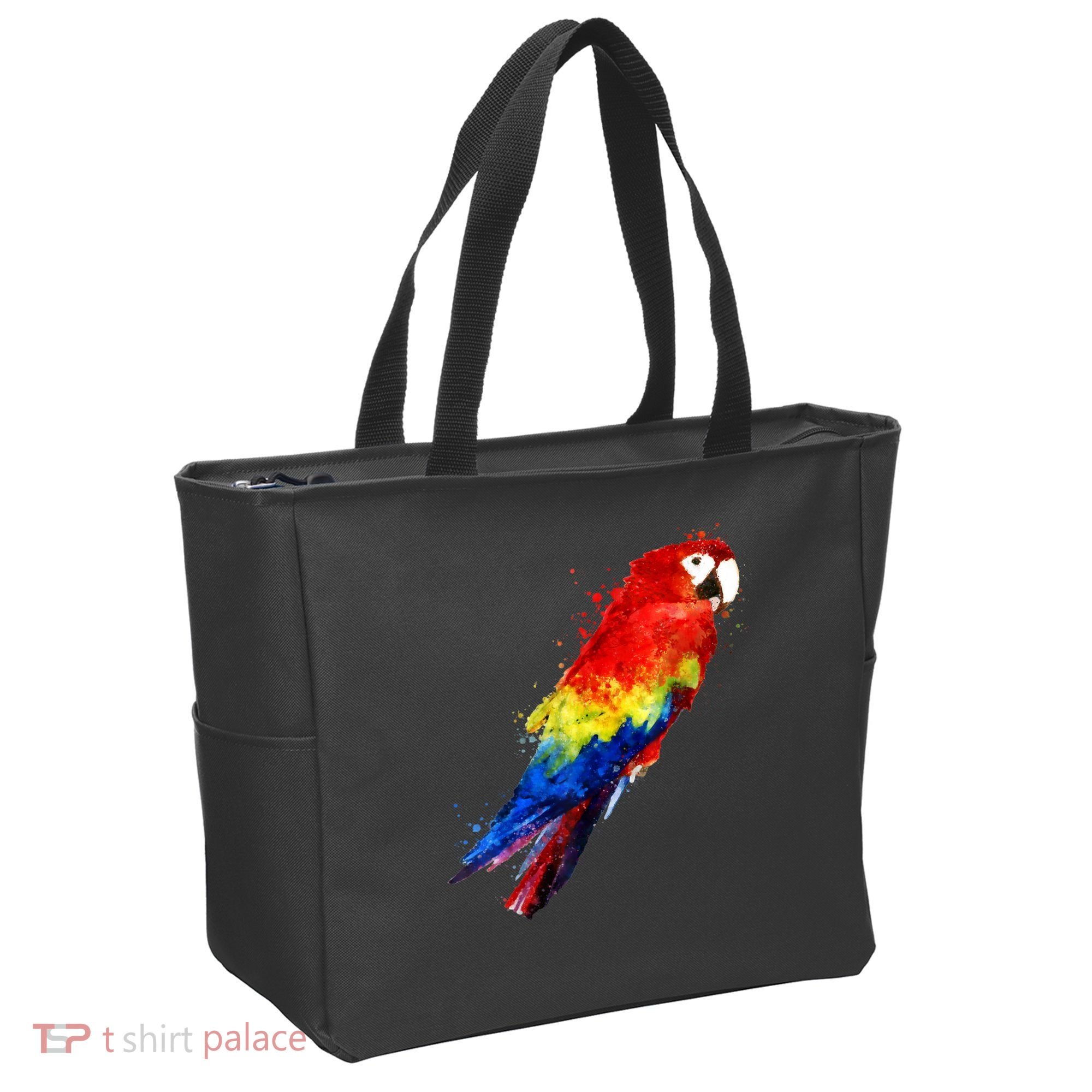 Watercolour Colourful Scarlet Macaw Parrot Bird Painting Tote Bag
