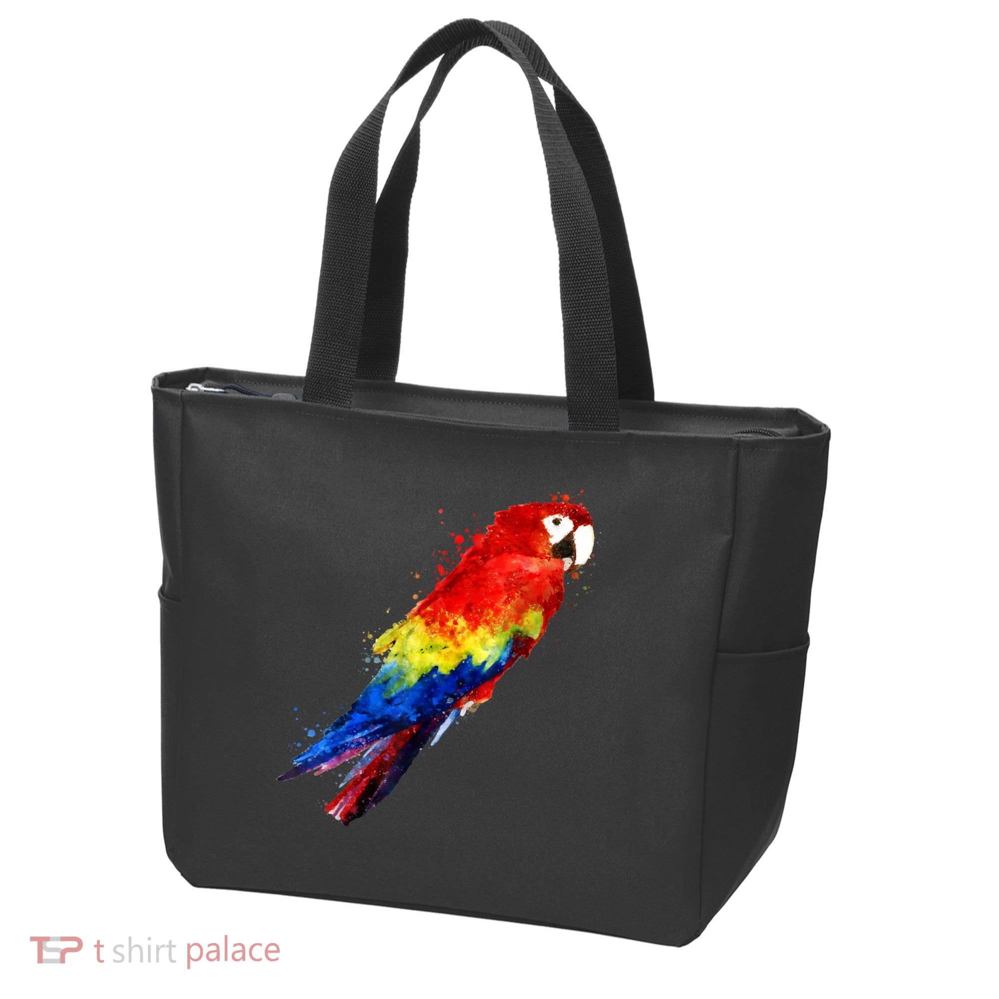 Watercolour Colourful Scarlet Macaw Parrot Bird Painting Tote Bag