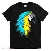 Watercolor Colourful Scarlet Macaw Parrot Bird Painting T-Shirt thumb 0