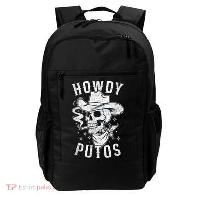 Western Cowboy Skull Hola Howdy Putos Spanish Slang Backpack