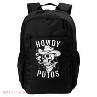 Western Cowboy Skull Hola Howdy Putos Spanish Slang Backpack thumb 0