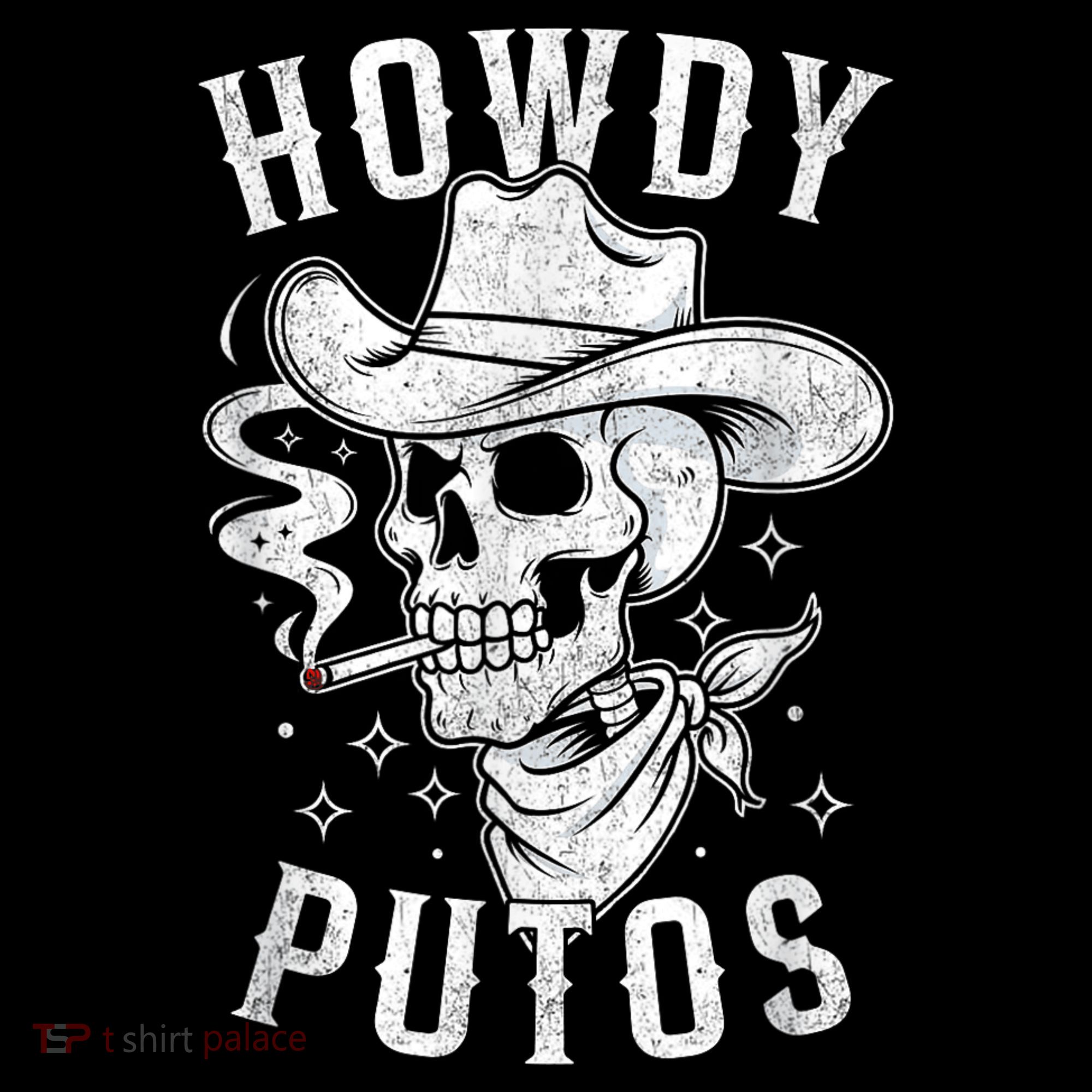 Western Cowboy Skull Hola Howdy Putos Spanish Slang Coaster
