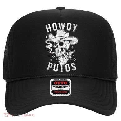 Western Cowboy Skull Hola Howdy Putos Spanish Slang Hat
