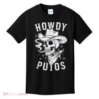 Western Cowboy Skull Hola Howdy Putos Spanish Slang Kids T-Shirt thumb 0