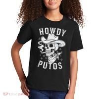 Western Cowboy Skull Hola Howdy Putos Spanish Slang Kids T-Shirt thumb 2
