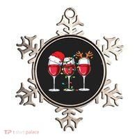 Wine Christmas Santa Hat Xmas Lights Reindeer Antlers Meaningful Gift Ornament thumb 0