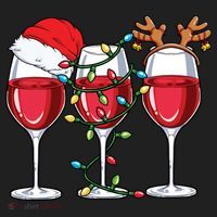 Wine Christmas Santa Hat Xmas Lights Reindeer Antlers Meaningful Gift Hat thumb 2