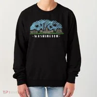 Washington Cartoon Style Illustration Women's Sweatshirt thumb 0