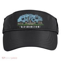 Washington Cartoon Style Illustration Adult Drive Performance Visor thumb 0