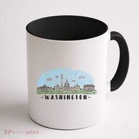 Washington Cartoon Style Illustration Coffee Mug thumb 1