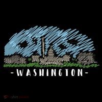Washington Cartoon Style Illustration Women's Hoodie thumb 2