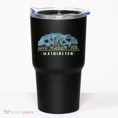 Washington Cartoon Style Illustration Tumbler