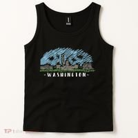 Washington Cartoon Style Illustration Tank Top thumb 2