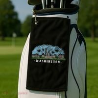 Washington Cartoon Style Illustration Golf Towel thumb 2