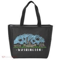 Washington Cartoon Style Illustration Tote Bag thumb 0